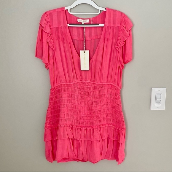 NWT LoveShackFancy Rena Smocked MiniDress Mini Dress size L - Picture 8 of 16